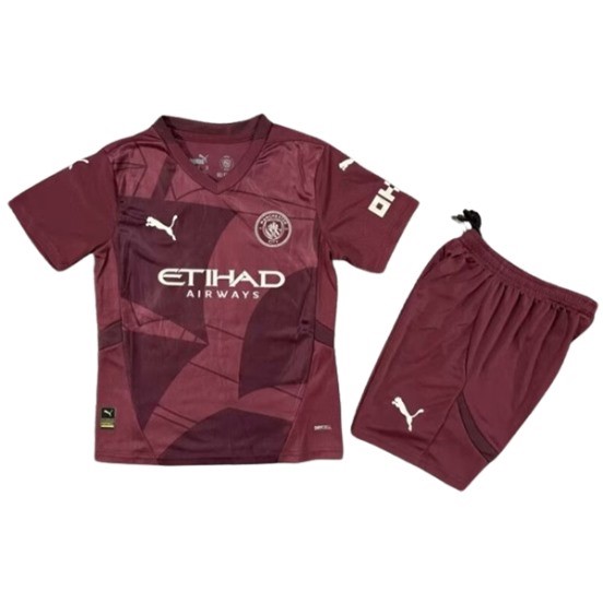 Maillot De Foot Third Conjunto De Enfant Manchester City 24/25 Bordeaux