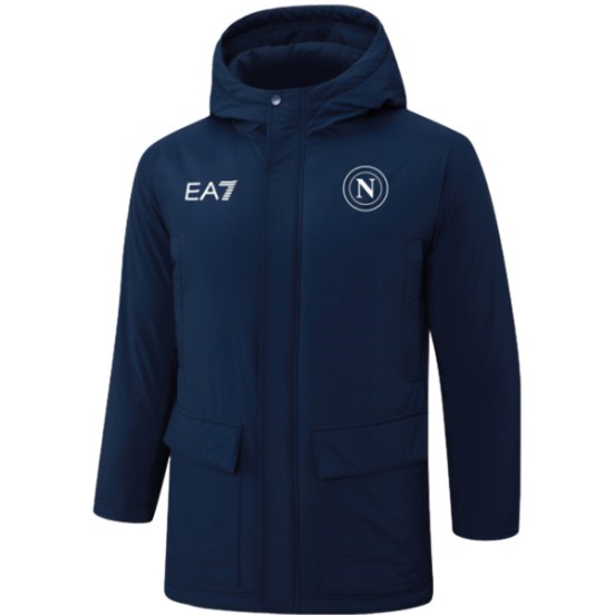 Maillot De Foot Veste De Algodon Napoli 24/25 Bleu Marine