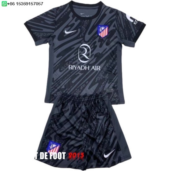 Maillot De Foot Gardien Conjunto De Enfant Atlético Madrid 24/25 Noir