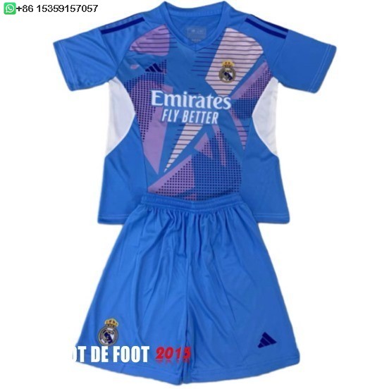 Maillot De Foot Gardien Conjunto De Enfant Real Madrid 24/25 Bleu