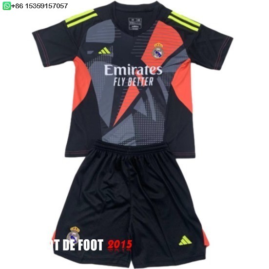 Maillot De Foot Gardien Conjunto De Enfant Real Madrid 24/25 Noir