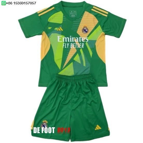 Maillot De Foot Gardien Conjunto De Enfant Real Madrid 24/25 Vert