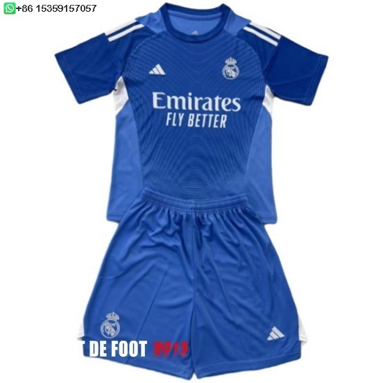 Maillot De Foot Gardien Conjunto De Enfant Real Madrid 25/26 Bleu