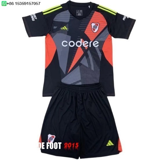 Maillot De Foot Gardien Maillot Ensemble Complet Homme River Plate 24/25 Noir