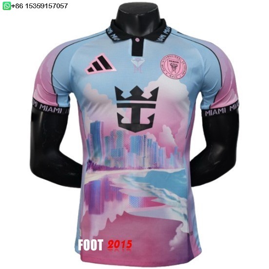 Maillot De Foot Spécial Joueurs Maillot Inter Miami 25/26 Bleu Rose