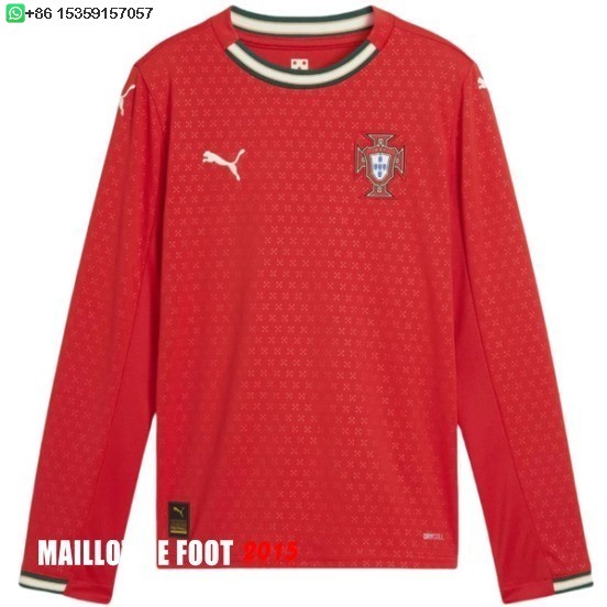 Maillot De Foot Thailande Domicile Manches Longues Portugal 2025