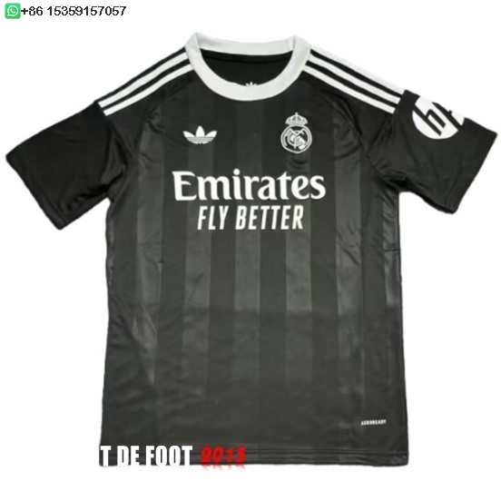 Maillot De Foot Thailande Gardien Maillot Real Madrid 25/26 Noir