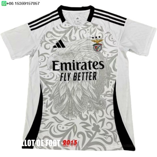 Maillot De Foot Thailande Spécial Maillot Benfica 24/25 Noir Gris