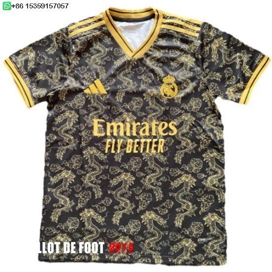 Maillot De Foot Thailande Spécial Maillot Real Madrid 25/26 Jaune Noir