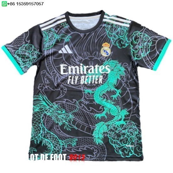 Maillot De Foot Thailande Spécial Maillot Real Madrid 25/26 Noir Vert