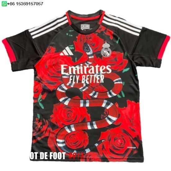 Maillot De Foot Thailande Spécial Maillot Real Madrid 25/26 Rouge Noir