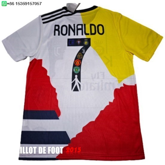 Maillot De Foot Thailande Spécial Ronaldo Maillot Portugal 2025 Blanc Jaune