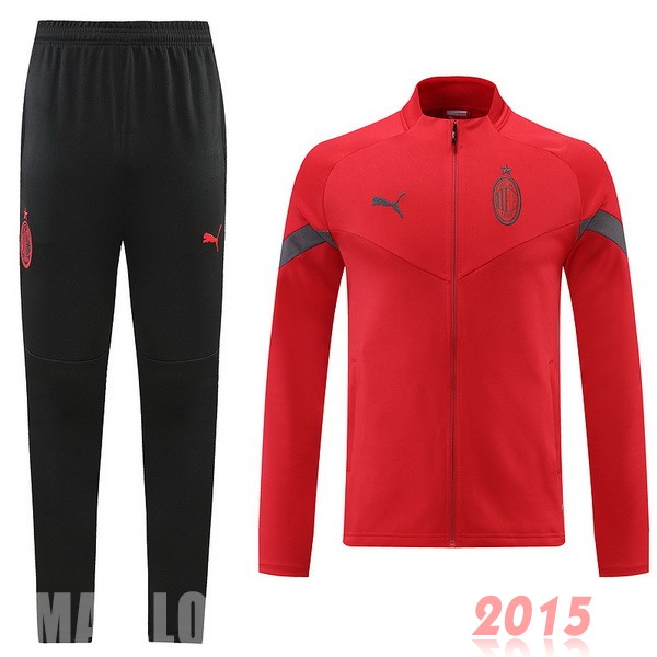 Maillot De Foot Ensemble Complet Ensemble longue fermeture éclair vêtements De Sport AC Milan 22/23 Noir