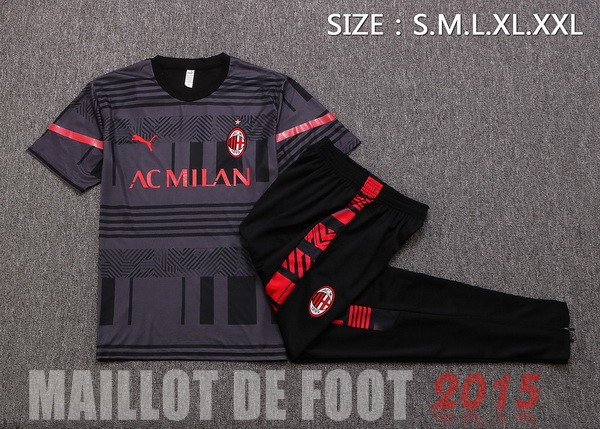 Maillot De Foot Entrainement Ensemble Complet AC Milan 22/23 Gris I Noir