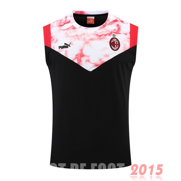 Maillot De Foot Entrainement Sans Manches AC Milan 22/23 Noir Rouge
