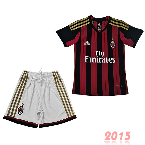 Maillot De Foot Domicile Conjunto De Enfant AC Milan Rétro 2013 2014 Rouge