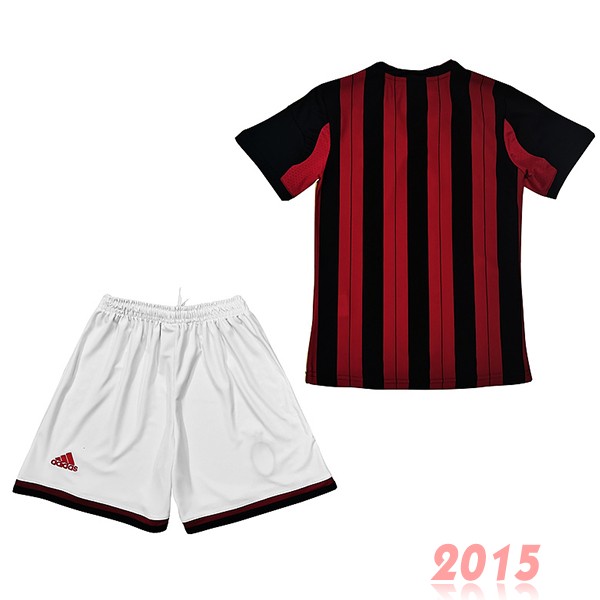 Maillot De Foot Domicile Conjunto De Enfant AC Milan Rétro 2013 2014 Rouge