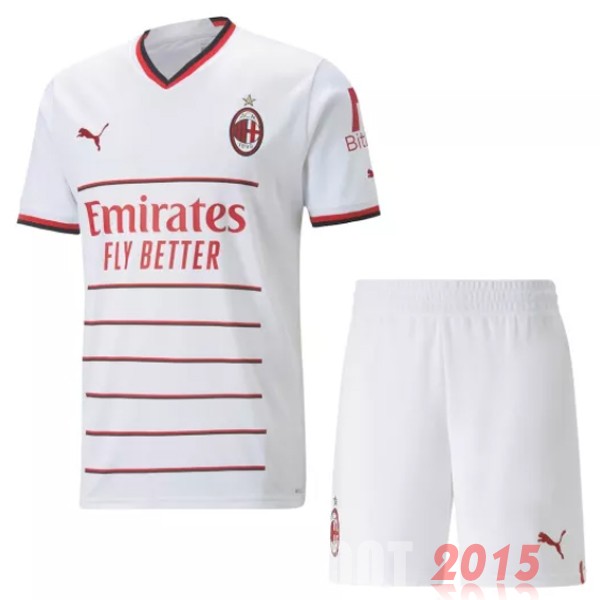 Maillot De Foot Exterieur Conjunto De Enfant AC Milan 22/23 Blanc