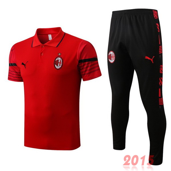 Maillot De Foot Ensemble Complet Polo AC Milan 22/23 Rouge Noir