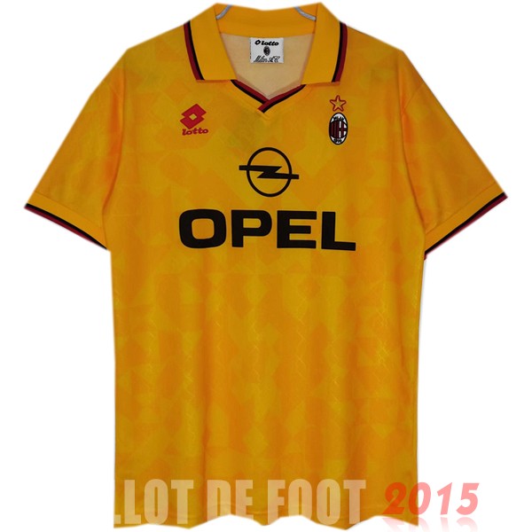 Maillot De Foot Third Maillot AC Milan Rétro 1995 1996 Jaune