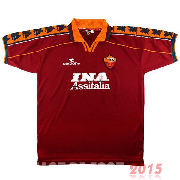 Maillot De Foot Domicile Maillot As Roma Rétro 1998 1999 Rouge