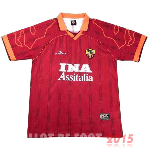 Maillot De Foot Domicile Maillot As Roma Rétro 1999 2000 Rouge