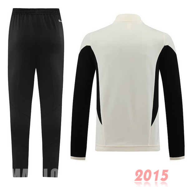 Maillot De Foot Ensemble Complet Ensemble longue fermeture éclair vêtements De Sport Allemagne 2022 Blanc I Noir