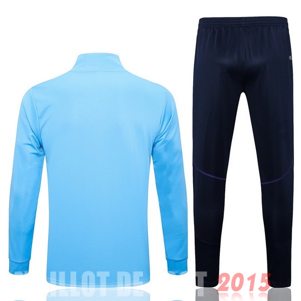 Maillot De Foot Ensemble Complet Ensemble longue fermeture éclair vêtements De Sport Argentine 2022 Bleu