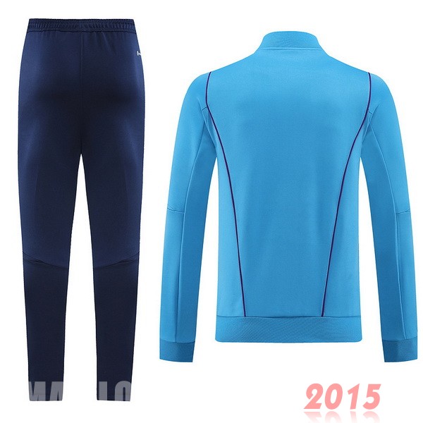 Maillot De Foot Ensemble Complet Ensemble longue fermeture éclair vêtements De Sport Argentine 2022 I Bleu