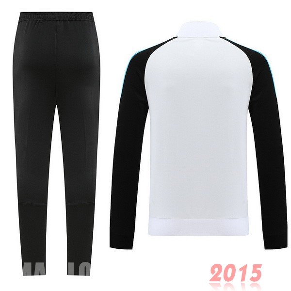 Maillot De Foot Ensemble Complet Ensemble longue fermeture éclair vêtements De Sport Argentine 2022 Noir Blanc