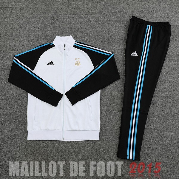 Maillot De Foot Ensemble Complet Ensemble longue fermeture éclair vêtements De Sport Argentine 2022 Noir Blanc