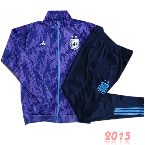 Maillot De Foot Ensemble Complet Ensemble longue fermeture éclair vêtements De Sport Argentine 2022 Purpura