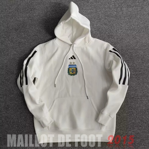 Maillot De Foot Sweats à Capuche Argentine 2022 Blanc