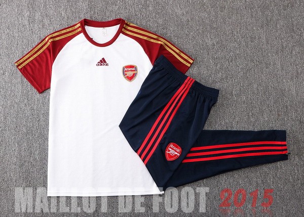 Maillot De Foot Entrainement Ensemble Complet Arsenal 2021 2022 Blanc Rouge Noir