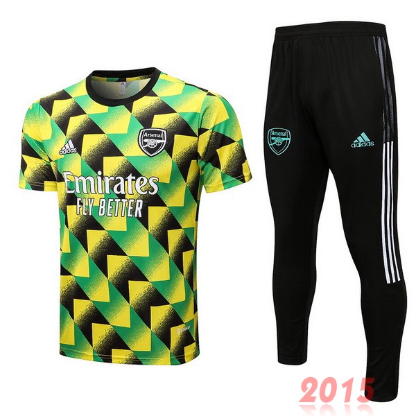 Maillot De Foot Entrainement Ensemble Complet Arsenal 22/23 Vert Jaune Noir