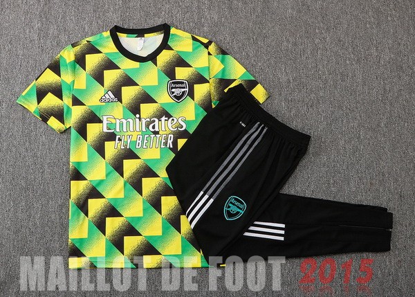 Maillot De Foot Entrainement Ensemble Complet Arsenal 22/23 Vert Jaune Noir