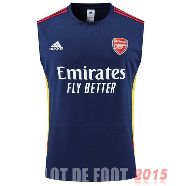 Maillot De Foot Entrainement Sans Manches Arsenal 22/23 Bleu Marine Jaune