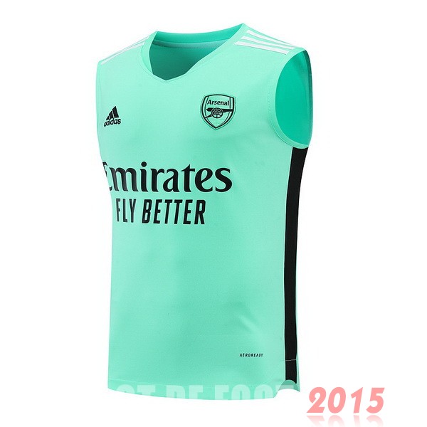 Maillot De Foot Entrainement Sans Manches Arsenal 22/23 Vert Noir