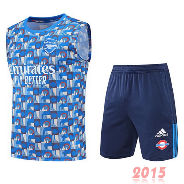 Maillot De Foot Entrainement Sans Manches Ensemble Complet Arsenal 22/23 Bleu