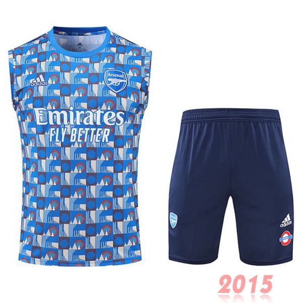 Maillot De Foot Entrainement Sans Manches Ensemble Complet Arsenal 22/23 Bleu