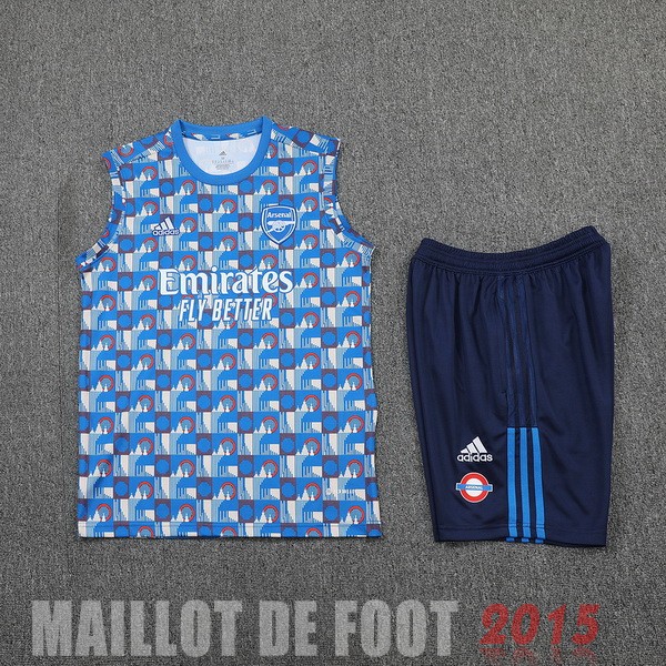 Maillot De Foot Entrainement Sans Manches Ensemble Complet Arsenal 22/23 Bleu