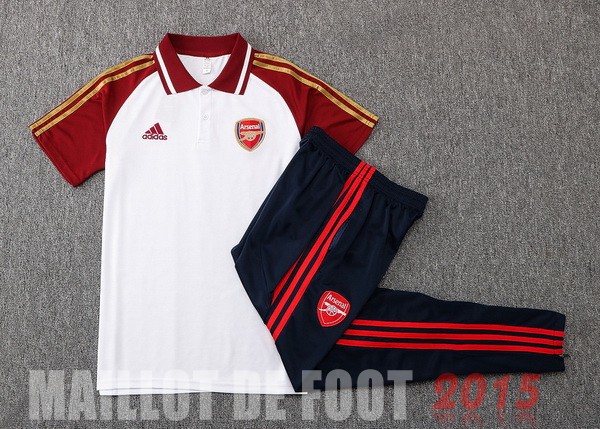 Maillot De Foot Ensemble Complet Polo Arsenal 22/23 Blanc Rouge Noir