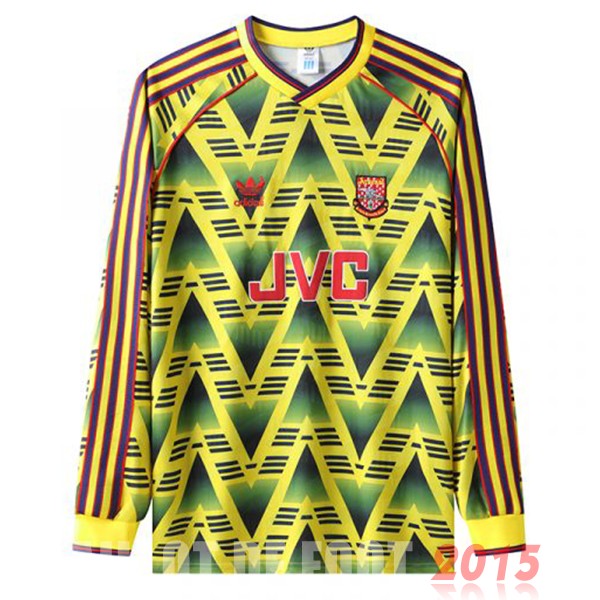 Maillot De Foot Exterieur Manches Longues Arsenal Rétro 1991 1993 Jaune