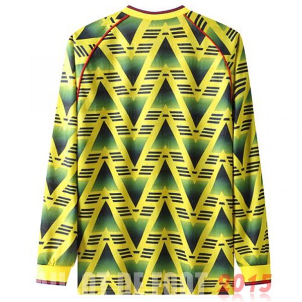 Maillot De Foot Exterieur Manches Longues Arsenal Rétro 1991 1993 Jaune