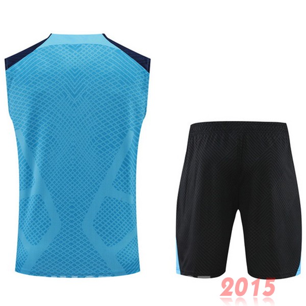 Maillot De Foot Entrainement Sans Manches Ensemble Complet Atlético Madrid 22/23 Bleu