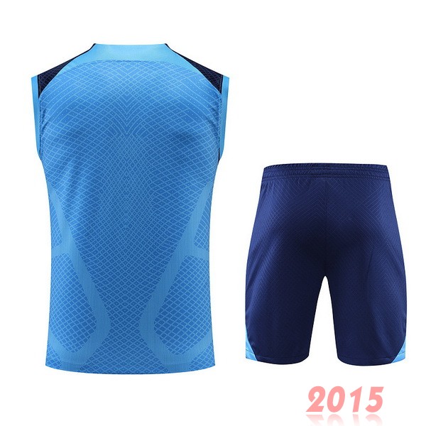 Maillot De Foot Entrainement Sans Manches Ensemble Complet Atlético Madrid 22/23 I Bleu