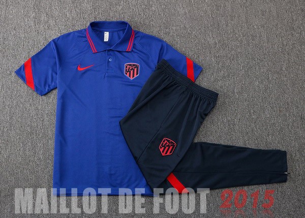 Maillot De Foot Ensemble Complet Polo Atlético Madrid 22/23 Bleu Noir