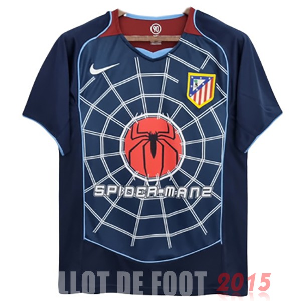 Maillot De Foot Exterieur Maillot Atlético Madrid Rétro 2004 Bleu Maillot De Foot Exterieur Maillot Atlético Madrid Rétro 2004 Bleu