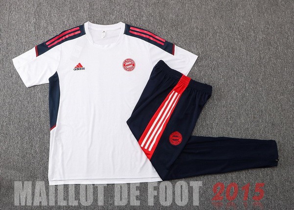 Maillot De Foot Entrainement Ensemble Complet Bayern Munich 22/23 Blanc Rouge Noir