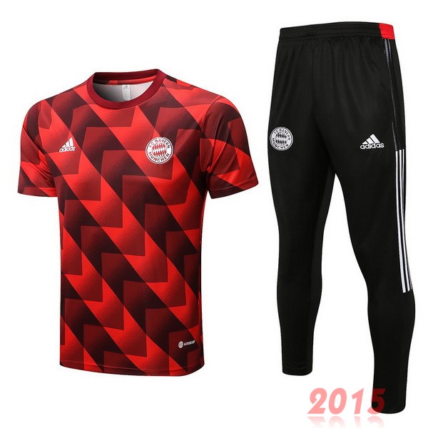 Maillot De Foot Entrainement Ensemble Complet Bayern Munich 22/23 Rouge Noir